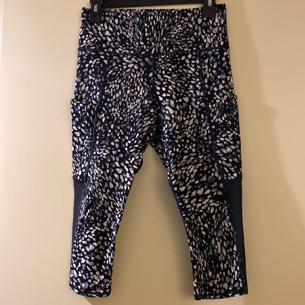 Athleta Crop Leggings with mesh details